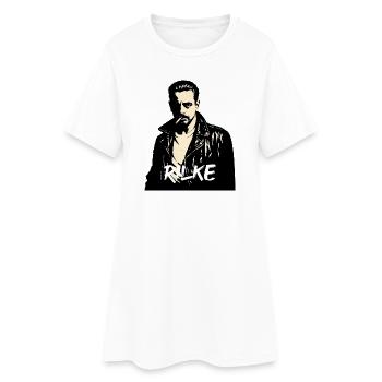 Noir Rebel Leder-Rainer Maria Rilke Porträt - Frauen T-Shirt-Kleid - Weiß - Vorne