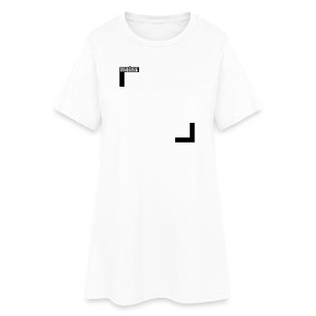 Meins HALB - Frauen T-Shirt-Kleid - Weiß - Vorne