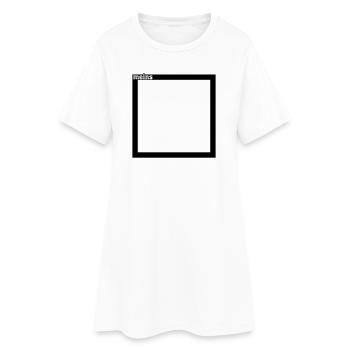 Meins - Frauen T-Shirt-Kleid - Weiß - Vorne