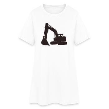 bagger - Frauen T-Shirt-Kleid - Weiß - Vorne