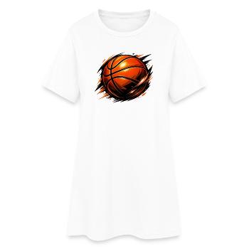Basketball - Design ballon de basket - Robe T-shirt Femme - blanc - Devant