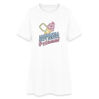 Pickleball Spieler Looking For Soft Serve Dinking - Frauen T-Shirt-Kleid - Weiß - Vorne