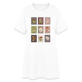 Conception des champignons - Robe T-shirt Femme - blanc - Devant