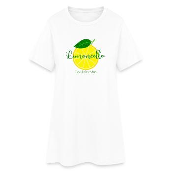 Limoncello La Dolce Vita  - Frauen T-Shirt-Kleid - Weiß - Vorne