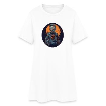 Halloween - Zombie - Horreur - Sorcière - Robe T-shirt Femme - blanc - Devant