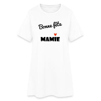 BONNE FÊTE MAMIE. MAMIE. MAMAN. GRAND-MERE - Robe T-shirt Femme - blanc - Devant