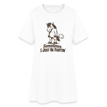 Parfois, je pète simplement. Les cavaliers pètent - Robe T-shirt Femme - blanc - Devant