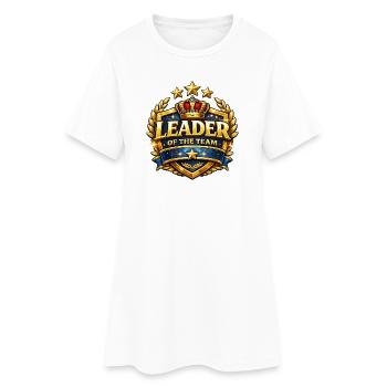 Chef de l’équipe Crown Badge - Robe T-shirt Femme - blanc - Devant