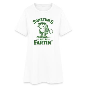 Parfois, je suis juste une grenouille qui pète. - Robe T-shirt Femme - blanc - Devant