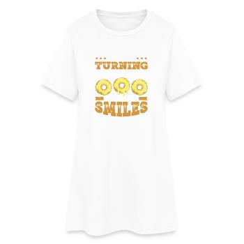 Restauration rapide en donuts - Robe T-shirt Femme - blanc - Devant