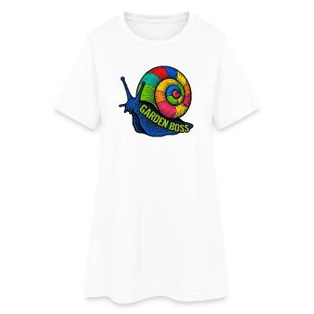 Master of the Vegetable Garden: The King of the Garden Snail - Women’s T-Shirt Dress - white - Front