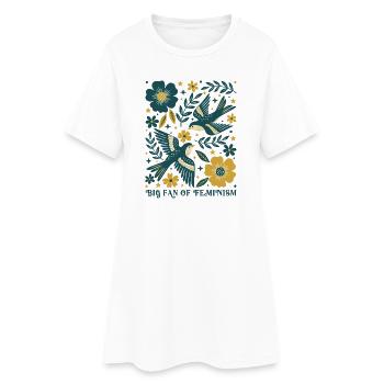 Petit fan subtil du féminisme Bohème, protestation d’art populaire - Robe T-shirt Femme - blanc - Devant