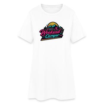 Skyline néon du Weekend Camper - Robe T-shirt Femme - blanc - Devant