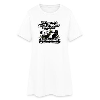 Panda Umschulung Lustig Spruch Cartoon - Frauen T-Shirt-Kleid - Weiß - Vorne