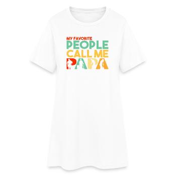 Mes personnes préférées m’appellent Papa Concierge - Robe T-shirt Femme - blanc - Devant