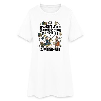 Ritter und Römer Illustration lustig - Frauen T-Shirt-Kleid - Weiß - Vorne