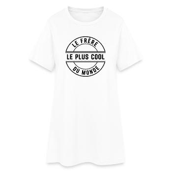 Le frère le plus cool du monde cadeaux frère - Robe T-shirt Femme - blanc - Devant