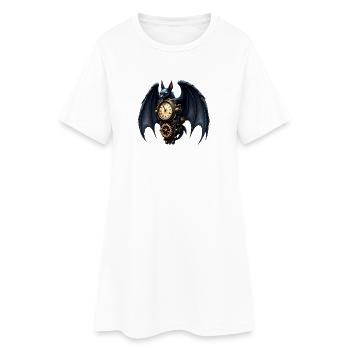 Chauve-souris horloger steampunk - Robe T-shirt Femme - blanc - Devant