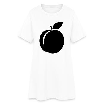 Pfirsich-Silhouette – süßes Sommerdesign - Frauen T-Shirt-Kleid - Weiß - Vorne