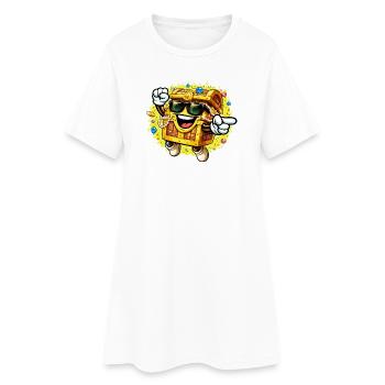 Cadeau du cercueil d’or - Robe T-shirt Femme - blanc - Devant