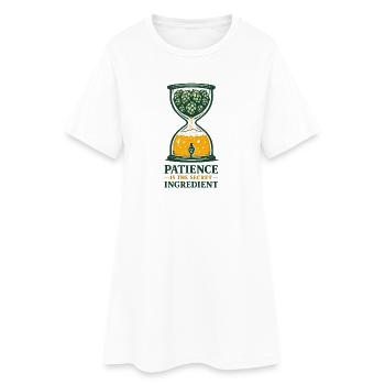 La patience infuse la saveur | Brassage amateur - Robe T-shirt Femme - blanc - Devant
