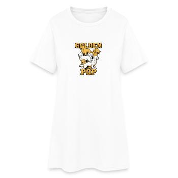 Golden Retriever Pop Art Hunde Design - Frauen T-Shirt-Kleid - Weiß - Vorne