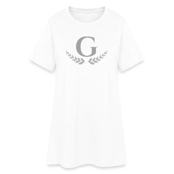 G - Frauen T-Shirt-Kleid - Weiß - Vorne