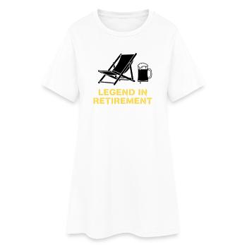 Chaise longue de plage pour pension Legend Retirement - Robe T-shirt Femme - blanc - Devant
