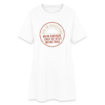 Rentner Bin Im Ruhestand Pensionär Kollege Rente - Frauen T-Shirt-Kleid - Weiß - Vorne