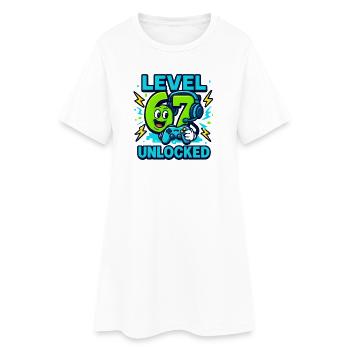 Level 67 débloqué six sept joueurs italiens de Brainrot - Robe T-shirt Femme - blanc - Devant