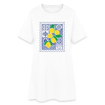Italy Lemons Italia Amalfi Coast Summer - Women’s T-Shirt Dress - white - Front
