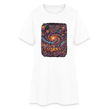 Psychedelic Rock Free Mind - Robe T-shirt Femme - blanc - Devant