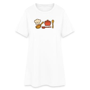 Chef passionné – cuisine adore le plaisir - Robe T-shirt Femme - blanc - Devant