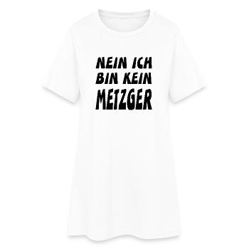 Metzger - Frauen T-Shirt-Kleid - Weiß - Vorne