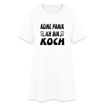 Koch - Frauen T-Shirt-Kleid - Weiß - Vorne