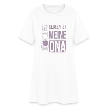 Kegeln meine DNA Kegelclub Spieler - Frauen T-Shirt-Kleid - Weiß - Vorne