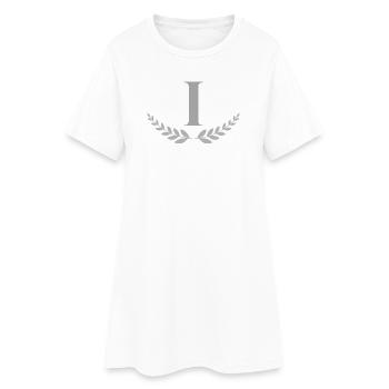 I - Frauen T-Shirt-Kleid - Weiß - Vorne