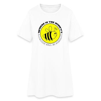 Bee Where is the Honey - Women’s T-Shirt Dress - white - Front