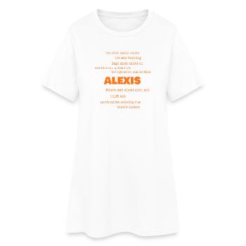 Alexis - Frauen T-Shirt-Kleid - Weiß - Vorne