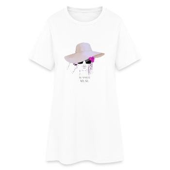 Summer M U S E. Dein Sommer. Dein Style. - Frauen T-Shirt-Kleid - Weiß - Vorne