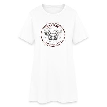 Skull Hipster Circle - Women’s T-Shirt Dress - white - Front
