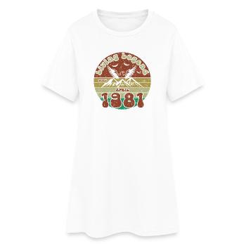 45th Birthday Living Legend since VIN 04/1981 - Women’s T-Shirt Dress - white - Front