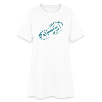 Leave Your Footprint Wanderer Travel Design - Frauen T-Shirt-Kleid - Weiß - Vorne