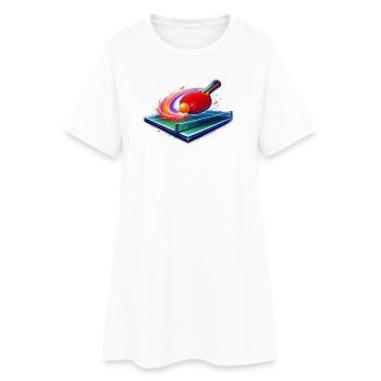 Joueur du club de tennis de table Joueur de club de ping-pong - Robe T-shirt Femme - blanc - Devant