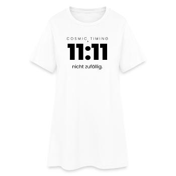 11:11 Nicht zufällig – Cosmic Timing Shirt - Frauen T-Shirt-Kleid - Weiß - Vorne