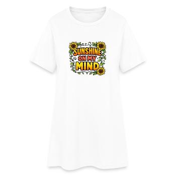 Sunshine on My Mind - Women’s T-Shirt Dress - white - Front