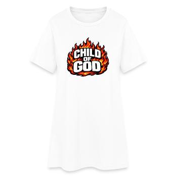 Vêtements de ville Child of God Flames - Robe T-shirt Femme - blanc - Devant
