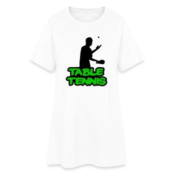 Lettrage graffiti néon de tennis de table - Robe T-shirt Femme - blanc - Devant