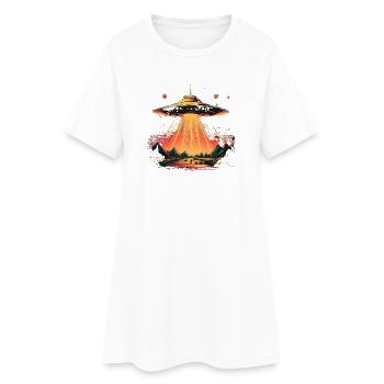 Arc des OVNI au-dessus des montagnes - Robe T-shirt Femme - blanc - Devant