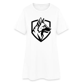 Sécurité du blason du Berger allemand - Robe T-shirt Femme - blanc - Devant